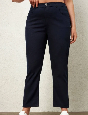 Pantaloni SHEIN CURVE, bleumarin