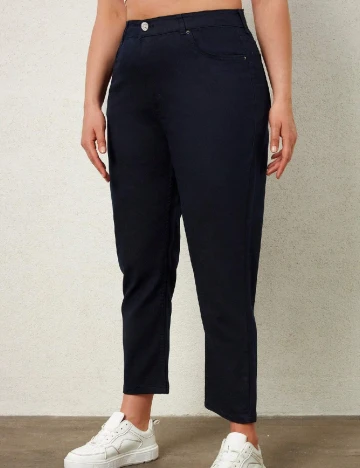 Pantaloni SHEIN CURVE, bleumarin