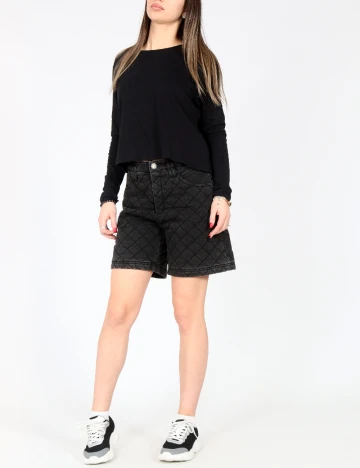 Pantaloni scurti Bershka, negru