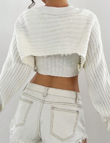 Set top si maiou SHEIN, crem