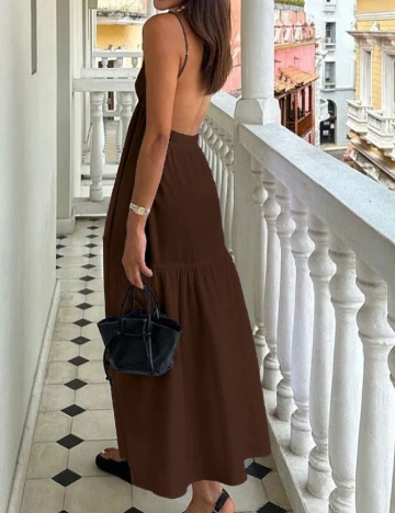 Rochie lunga SHEIN, maro