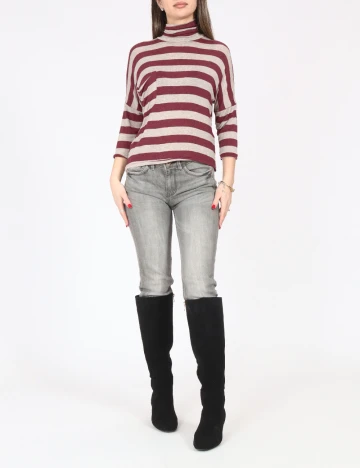 Bluza Zara, visiniu/gri