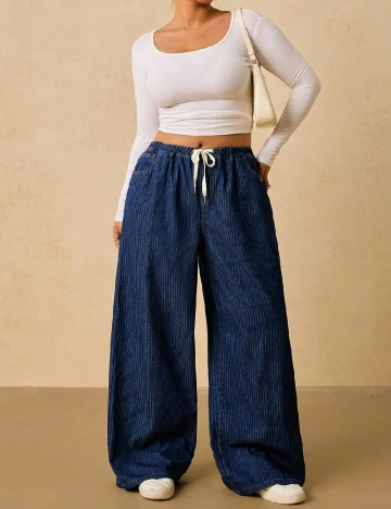 Blugi SHEIN CURVE, bleumarin