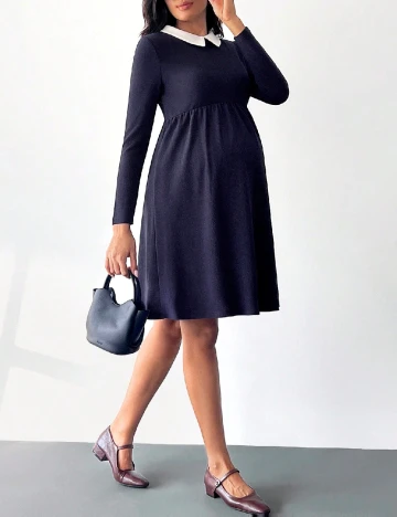 Rochie scurta SHEIN Maternity, bleumarin