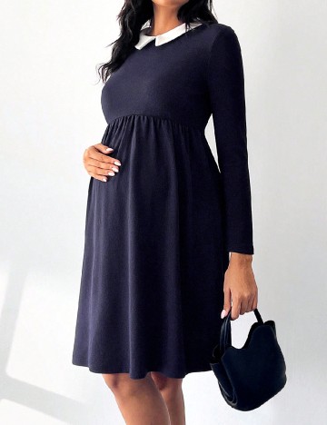 Rochie scurta SHEIN Maternity, bleumarin