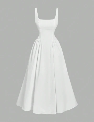 Rochie medie SHEIN, alb