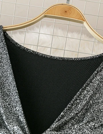 Rochie scurta SHEIN CURVE, argintiu