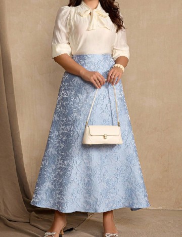 Fusta SHEIN CURVE, albastru