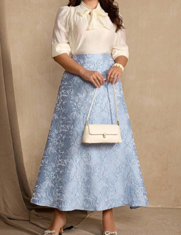 Fusta SHEIN CURVE, albastru