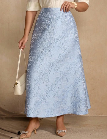 Fusta SHEIN CURVE, albastru