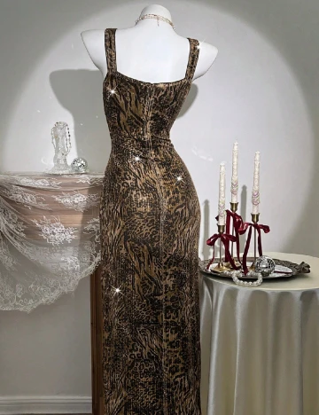 Rochie medie SHEIN, animal print