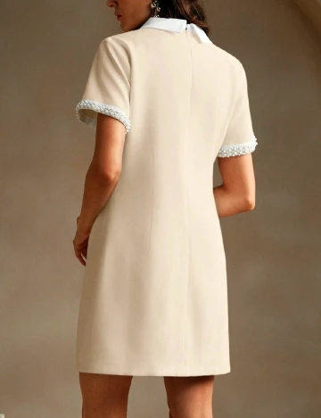 Rochie scurta Anewsta, crem