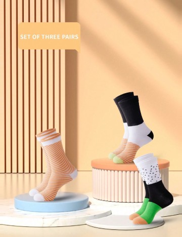 Set sosete 3 perechi SHEIN, mix culori