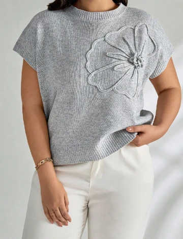 Bluza SHEIN CURVE, gri