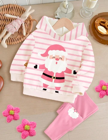 Compleu Shein Kids, roz/alb