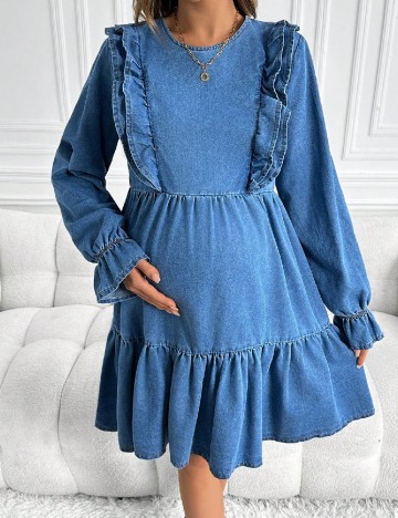 Rochie scurta SHEIN Maternity, albastru