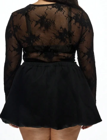 Fusta SHEIN CURVE, negru