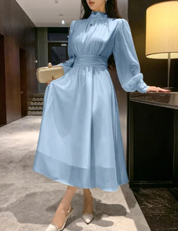 Rochie lunga Dazy, albastru