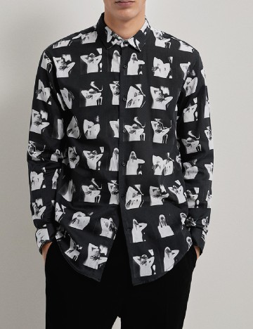 
						Camasa Zara, gri inchis