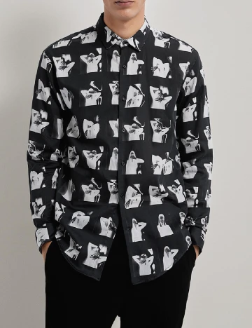 Camasa Zara, gri inchis