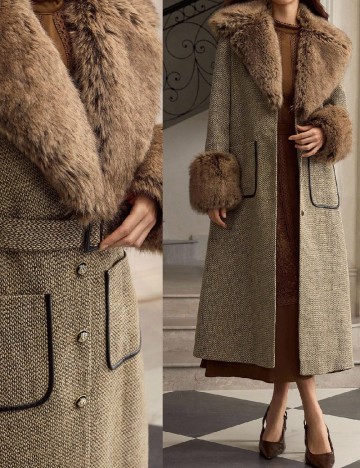 Palton Zeylah, mix culori