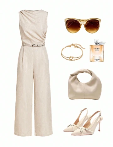 Salopeta SHEIN, crem