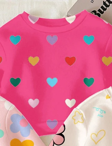 Set bluze 3 bucati Shein Kids, mix culori