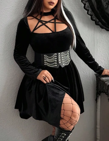 Rochie scurta SHEIN CURVE, negru