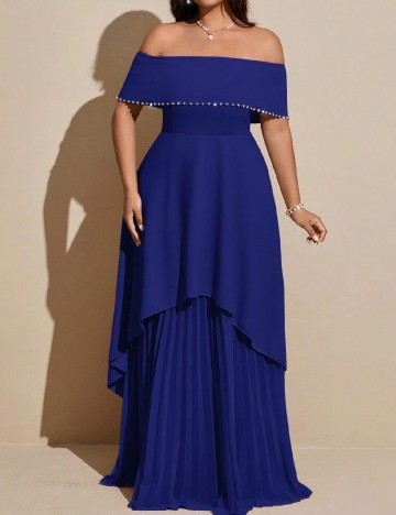 Rochie lunga SHEIN CURVE, albastru