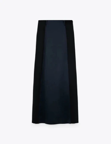 Fusta Zara, negru/bleumarin