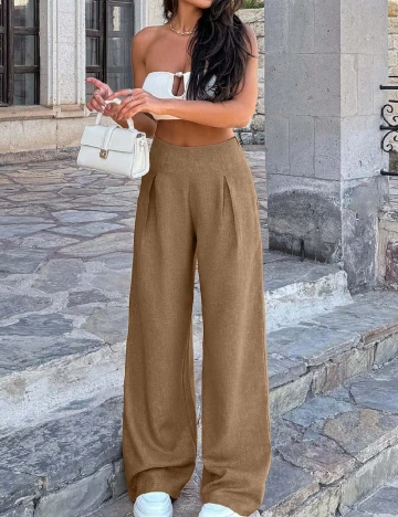 Pantaloni SHEIN, maro