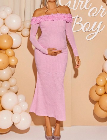 Rochie lunga SHEIN Maternity, roz