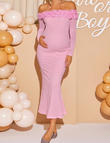 Rochie lunga SHEIN Maternity, roz