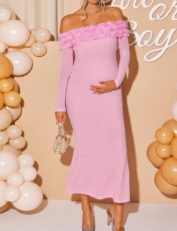 Rochie lunga SHEIN Maternity, roz