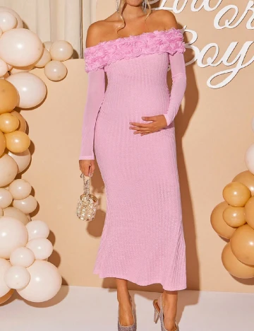 Rochie lunga SHEIN Maternity, roz