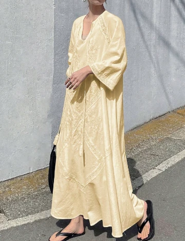 Rochie lunga Friful, galben