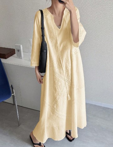 Rochie lunga Friful, galben