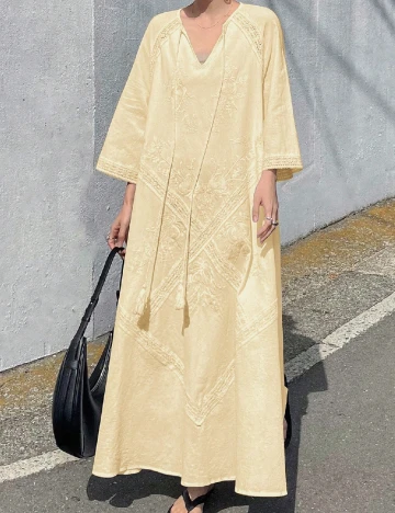 Rochie lunga Friful, galben