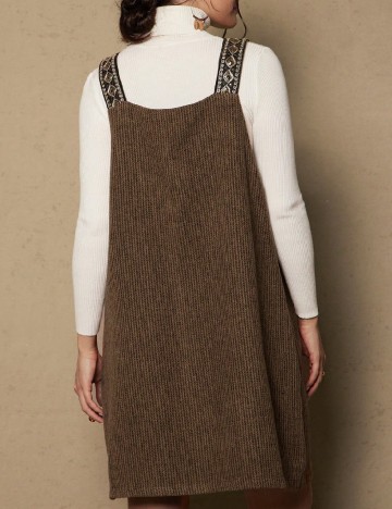 Rochie scurta SHEIN CURVE, maro