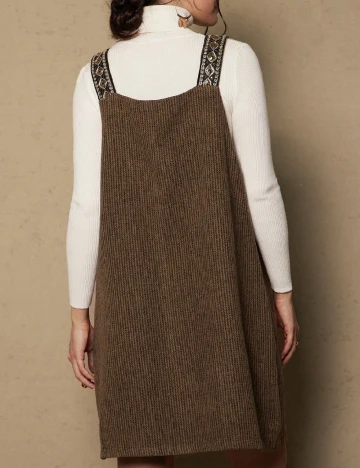 Rochie scurta SHEIN CURVE, maro