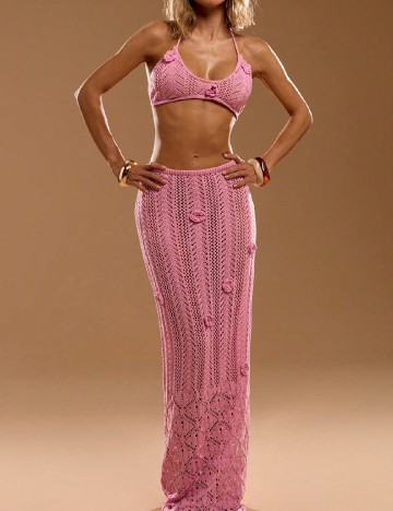 
						Compleu De Plaja SHEIN, roz