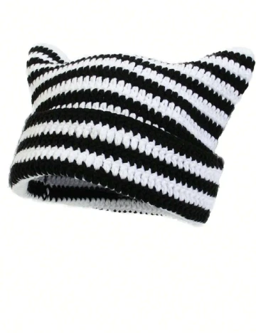 Caciula Shein Kids, negru/alb