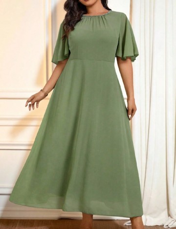 
						Rochie medie SHEIN CURVE, verde