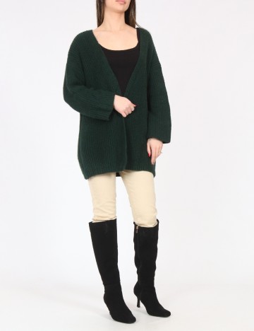 Cardigan Pull&Bear, verde inchis