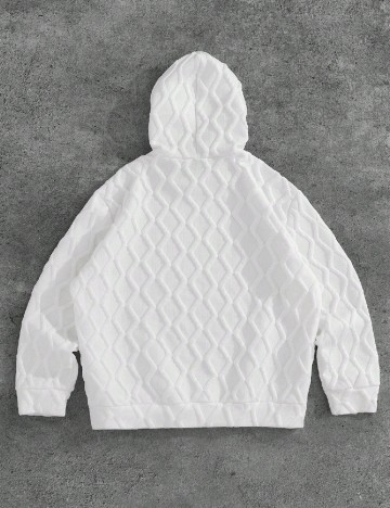 Hanorac SHEIN Plus Size Men, alb