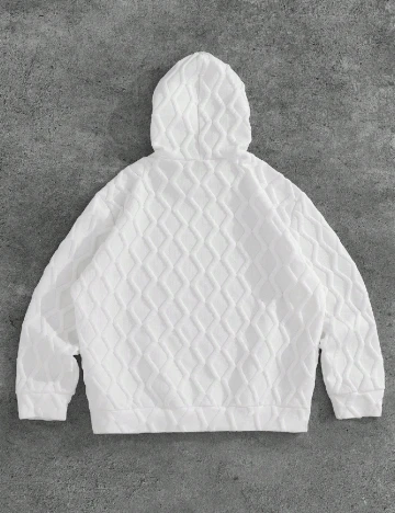 Hanorac SHEIN Plus Size Men, alb