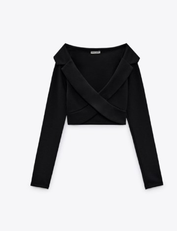 
						Top Zara, negru