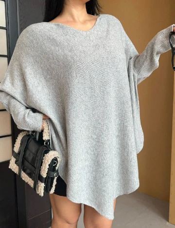 Poncho SHEIN CURVE, gri
