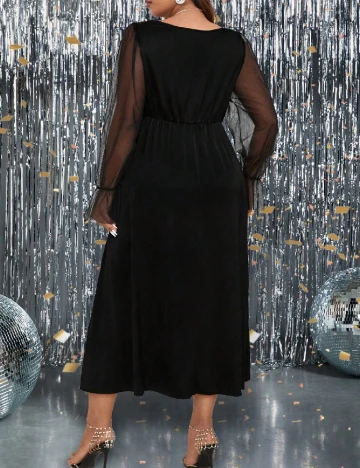 Rochie medie SHEIN CURVE, negru