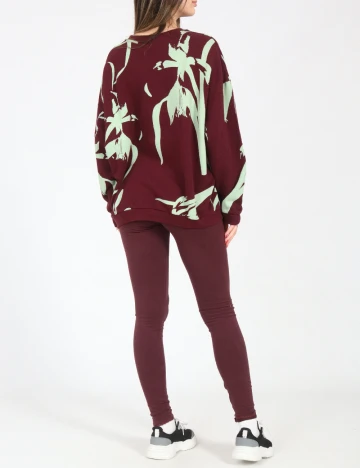 Bluza Oversize Pull&Bear, visiniu